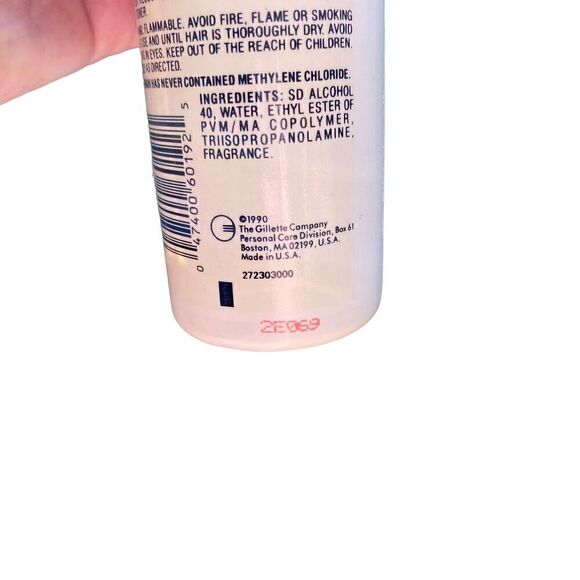 FULL VTG 1990 White Rain Non Aerosol Extra Hold Hair Spray 8.75 Fl Oz - Picture 3 of 3